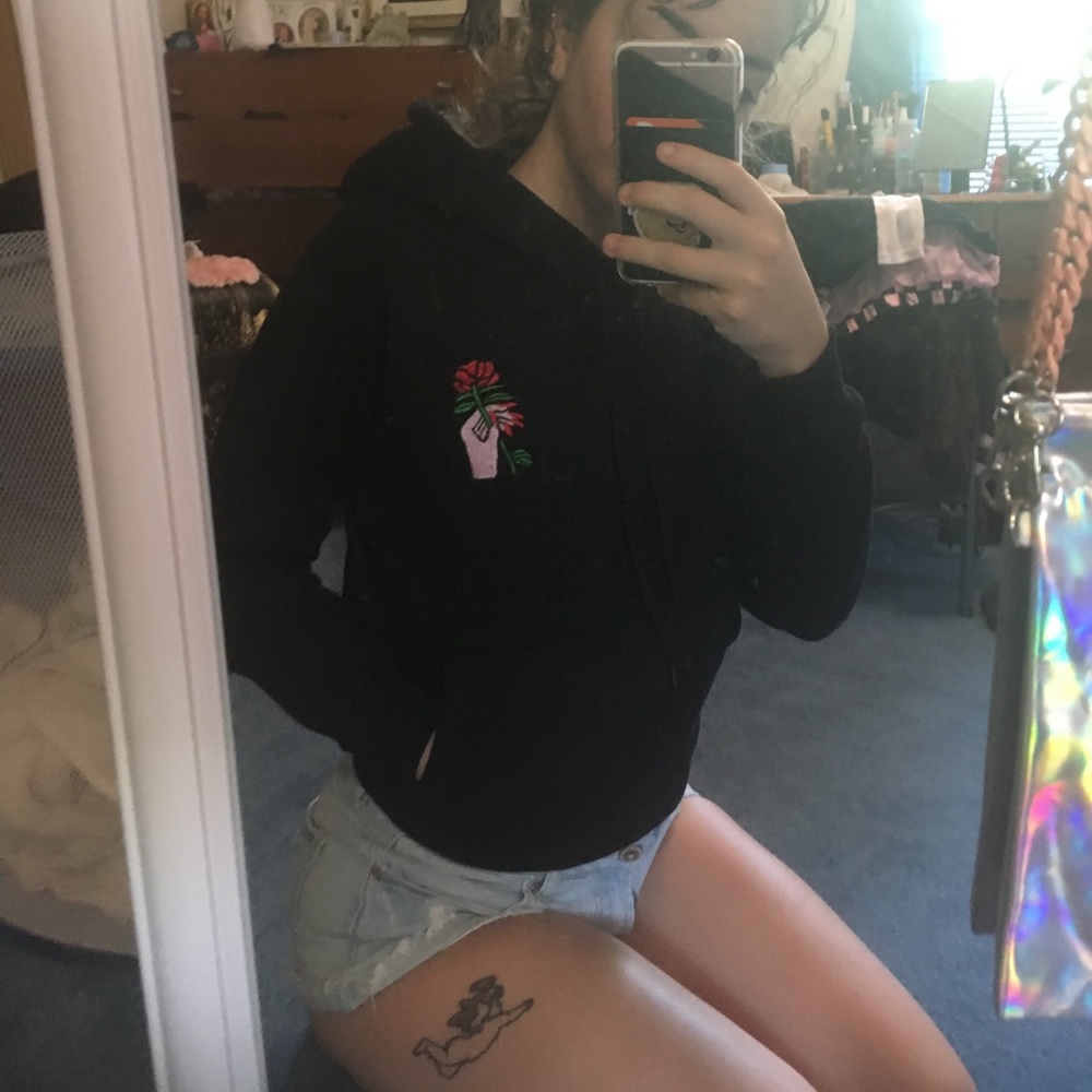 Rose Fleece Hoodie